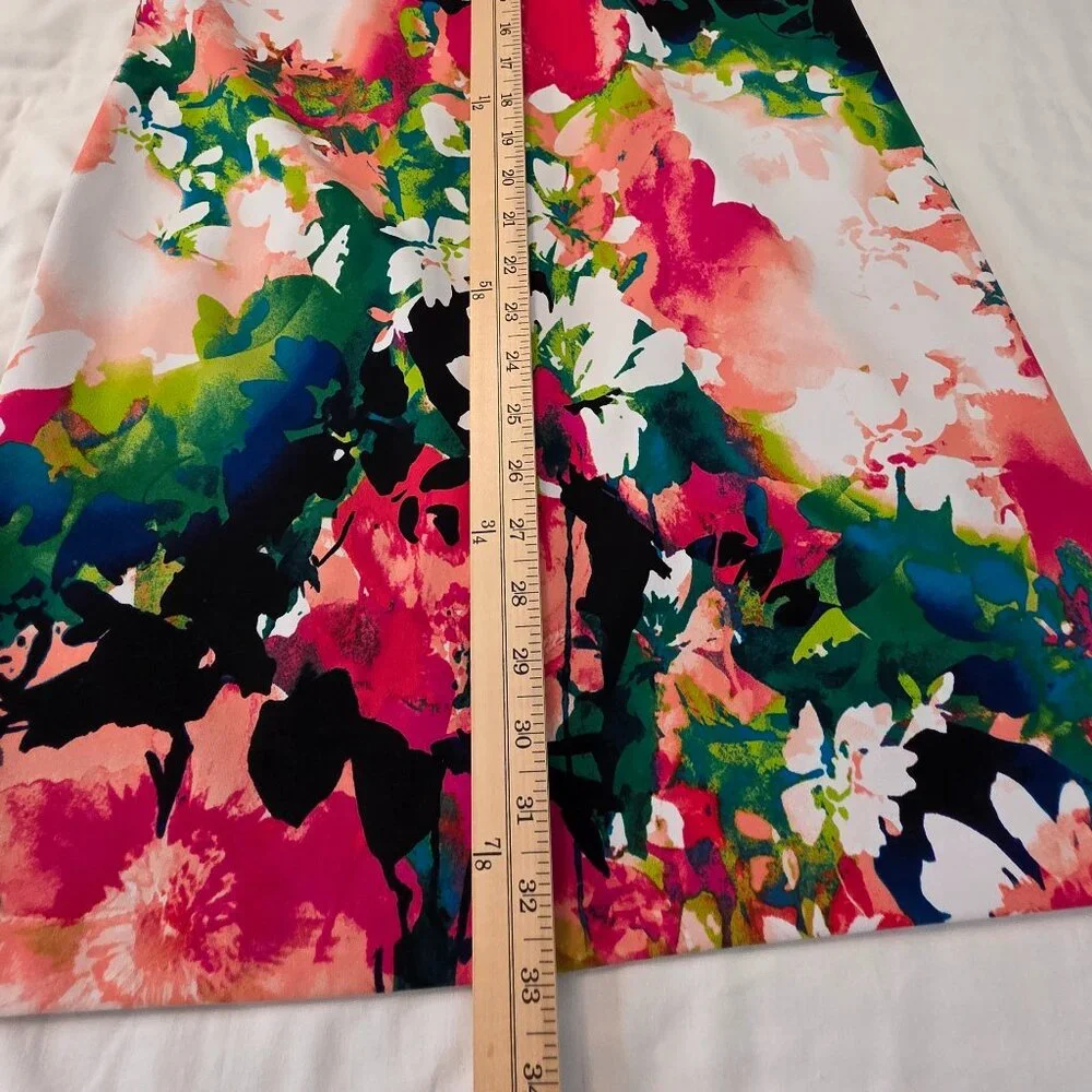 Worthington Abstract Floral Print Sleeveless Dress, Size Small - Picture 5 of 7